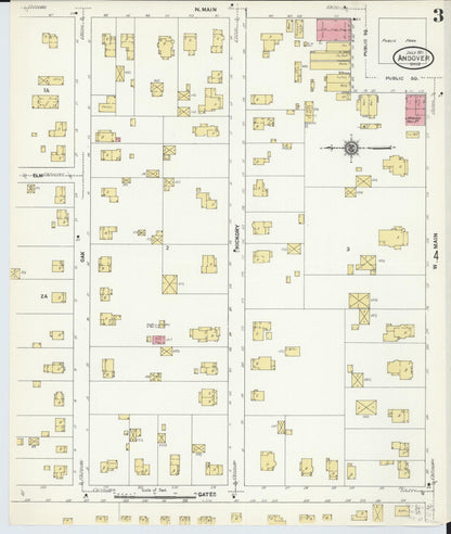 Sanborn Fire Insurance Map from Andover, Ashtabula County, Ohio (1911), Sheet #0003 - Complete Map Set gallery image, historic Sanborn map, vintage wall art, Ohio Ohio