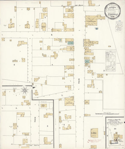 Sanborn Fire Insurance Map from Hydesville, Humboldt County, California (1900), Sheet #0001 - Historic Sanborn Fire Insurance Map Print, vintage old map wall art, antique decor, genealogy gift, California California map