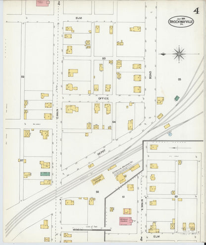 Sanborn Fire Insurance Map from Brockway, Jefferson County, Pennsylvania (1904), Sheet #0004 - Complete Map Set gallery image, historic Sanborn map, vintage wall art, Pennsylvania Pennsylvania