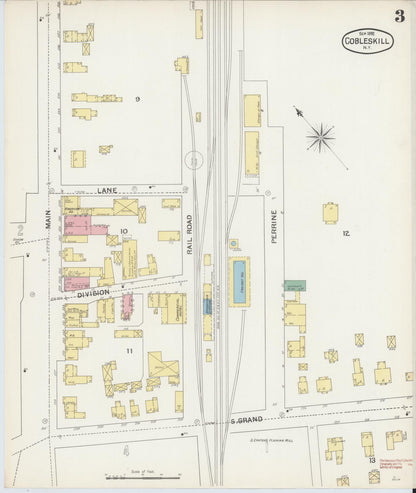 Sanborn Fire Insurance Map from Cobleskill, Schoharie County, New York (1892), Sheet #0003 - Complete Map Set gallery image, historic Sanborn map, vintage wall art, New York New York
