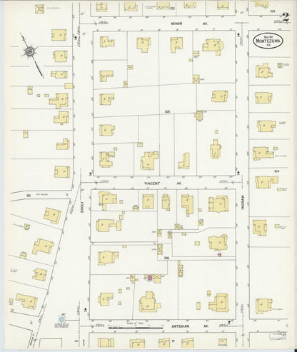 Sanborn Fire Insurance Map from Montezuma, Macon County, Georgia (1911), Sheet #0002 - Complete Map Set gallery image, historic Sanborn map, vintage wall art, Georgia Georgia