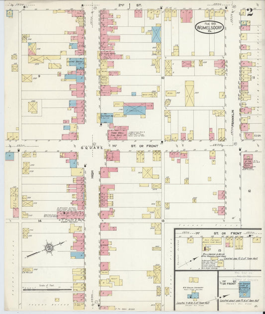 Sanborn Fire Insurance Map from Womelsdorf, Berks County, Pennsylvania (1913), Sheet #0002 - Historic Sanborn Fire Insurance Map Print, vintage old map wall art, antique decor, genealogy gift, Pennsylvania Pennsylvania map