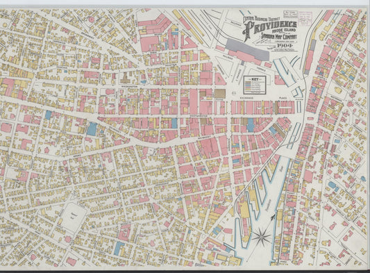 Sanborn Fire Insurance Map from Providence, Providence County, Rhode Island (1905), Sheet #0001 - Historic Sanborn Fire Insurance Map Print, vintage old map wall art, antique decor, genealogy gift, Rhode Island Rhode Island map