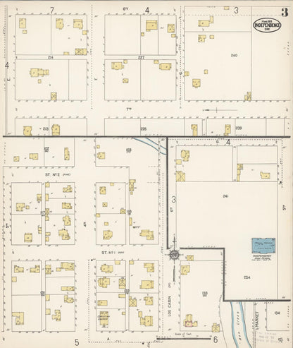 Sanborn Fire Insurance Map from Independence, Polk County, Oregon (1913), Sheet #0003 - Complete Map Set gallery image, historic Sanborn map, vintage wall art, Oregon Oregon