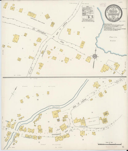 Sanborn Fire Insurance Map from Laupahoehoe, Hawaii County, Hawaii (1914), Sheet #0001 - Historic Sanborn Fire Insurance Map Print, vintage old map wall art, antique decor, genealogy gift, Laupahoehoe Hawaii map