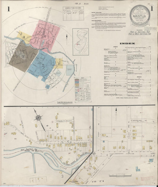 Sanborn Fire Insurance Map from Mantua, Gloucester County, New Jersey. (1943) – Historic Sanborn Fire Insurance Map Print