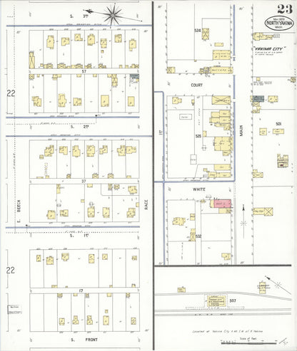 Sanborn Fire Insurance Map from North Yakima, Yakima County, Washington (1909), Sheet #0023 - Complete Map Set gallery image, historic Sanborn map, vintage wall art, Washington Washington