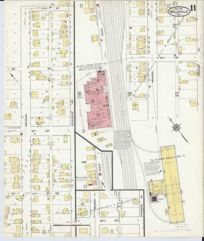 Sanborn Fire Insurance Map from Wellsville, Columbiana County, Ohio (1915), Sheet #0011 - Complete Map Set gallery image, historic Sanborn map, vintage wall art, Ohio Ohio