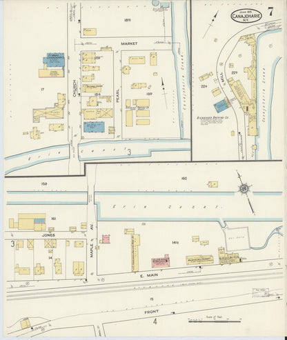 Sanborn Fire Insurance Map from Canajoharie, Montgomery County, New York (1915), Sheet #0007 - Complete Map Set gallery image, historic Sanborn map, vintage wall art, New York New York