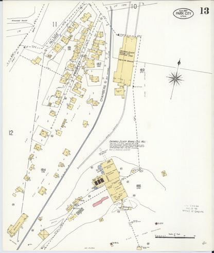 Sanborn Fire Insurance Map from Park City, Summit County, Utah (1907), Sheet #0013 - Complete Map Set gallery image, historic Sanborn map, vintage wall art, Utah Utah