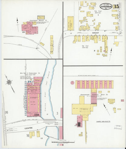 Sanborn Fire Insurance Map from Johnsonburg, Elk County, Pennsylvania (1919), Sheet #0015 - Complete Map Set gallery image, historic Sanborn map, vintage wall art, Pennsylvania Pennsylvania