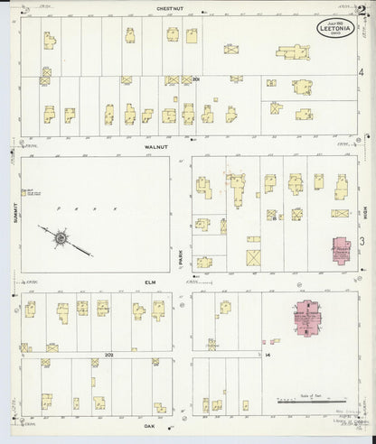 Sanborn Fire Insurance Map from Leetonia, Columbiana County, Ohio (1910), Sheet #0002 - Complete Map Set gallery image, historic Sanborn map, vintage wall art, Ohio Ohio
