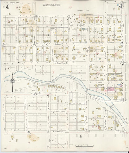 Sanborn Fire Insurance Map from Siloam Springs, Benton County, Arkansas (1948), Sheet #0004 - Complete Map Set gallery image, historic Sanborn map, vintage wall art, Arkansas Arkansas
