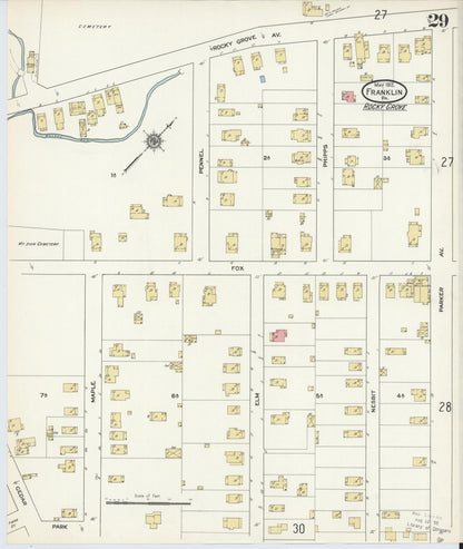 Sanborn Fire Insurance Map from Franklin, Venango County, Pennsylvania (1912), Sheet #0029 - Complete Map Set gallery image, historic Sanborn map, vintage wall art, Pennsylvania Pennsylvania
