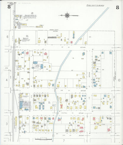 Sanborn Fire Insurance Map from Safford, Graham County, Arizona (1941), Sheet #0008 - Complete Map Set gallery image, historic Sanborn map, vintage wall art, Arizona Arizona