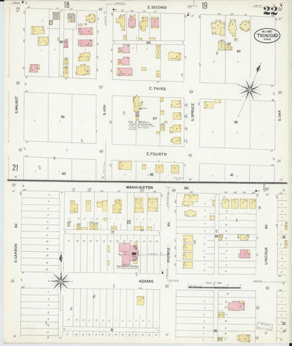 Sanborn Fire Insurance Map from Trinidad, Las Animas County, Colorado (1907), Sheet #0022 - Complete Map Set gallery image, historic Sanborn map, vintage wall art, Colorado Colorado