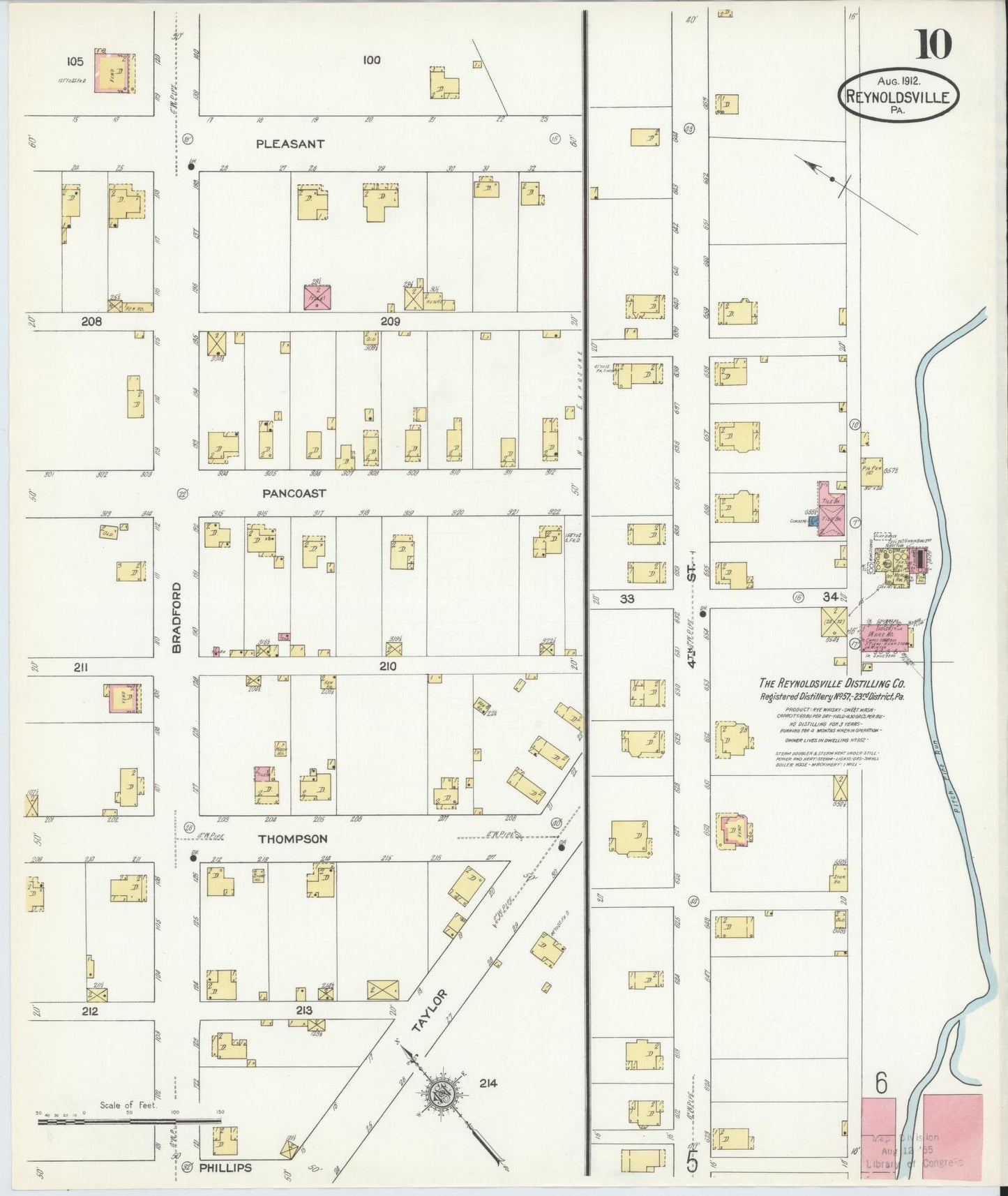 Sanborn Fire Insurance Map from Reynoldsville, Jefferson County, Pennsylvania (1912), Sheet #0010 - Complete Map Set gallery image, historic Sanborn map, vintage wall art, Pennsylvania Pennsylvania
