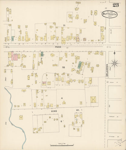 Sanborn Fire Insurance Map from Butte, Silver Bow County, Montana (1890), Sheet #0023 - Complete Map Set gallery image, historic Sanborn map, vintage wall art, Montana Montana