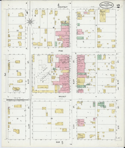 Sanborn Fire Insurance Map from Chillicothe, Peoria County, Illinois (1899), Sheet #0002 - Historic Sanborn Fire Insurance Map Print, vintage old map wall art, antique decor, genealogy gift, Illinois Illinois map