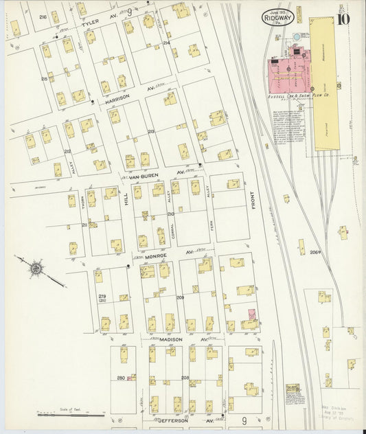 Sanborn Fire Insurance Map from Ridgway, Elk County, Pennsylvania (1915), Sheet #0010 - Historic Sanborn Fire Insurance Map Print, vintage old map wall art, antique decor, genealogy gift, Pennsylvania Pennsylvania map