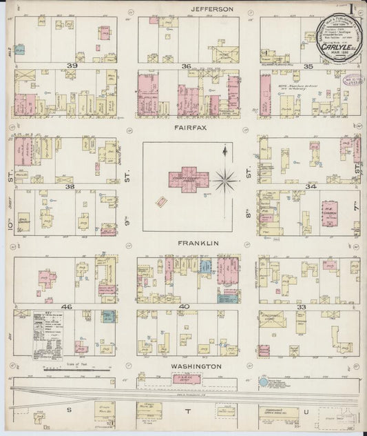 Sanborn Fire Insurance Map from Carlyle, Clinton County, Illinois. (1886) – Map View