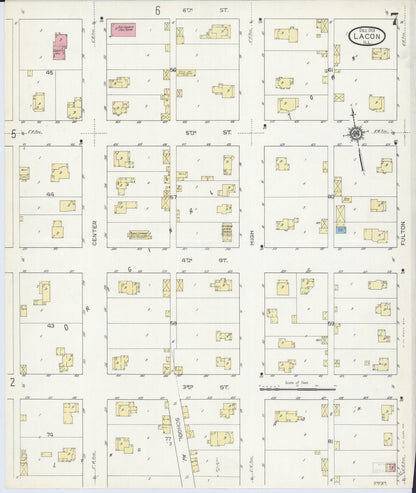 Sanborn Fire Insurance Map from Lacon, Marshall County, Illinois (1913), Sheet #0007 - Historic Sanborn Fire Insurance Map Print, vintage old map wall art, antique decor, genealogy gift, Illinois Illinois map