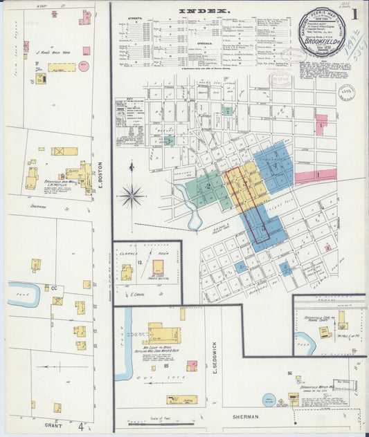 Sanborn Fire Insurance Map from Brookfield, Linn County, Missouri (1898), Sheet #0001 - Complete Map Set gallery image, historic Sanborn map, vintage wall art, Missouri Missouri