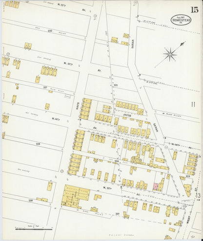 Sanborn Fire Insurance Map from Homestead, Allegheny County, Pennsylvania (1907), Sheet #0015 - Complete Map Set gallery image, historic Sanborn map, vintage wall art, Pennsylvania Pennsylvania