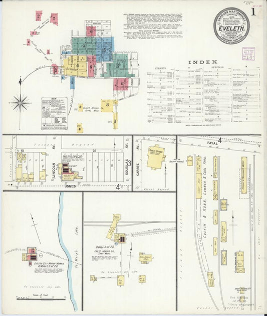Sanborn Fire Insurance Map from Eveleth, Saint Louis County, Minnesota. (1906) – Map View