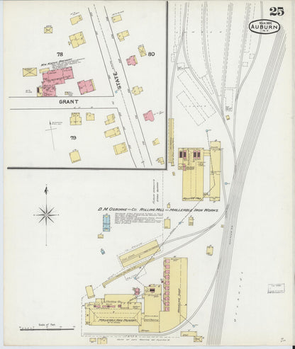 Sanborn Fire Insurance Map from Auburn, Cayuga County, New York (1892), Sheet #0025 - Complete Map Set gallery image, historic Sanborn map, vintage wall art, New York New York