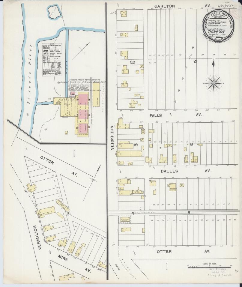 Sanborn Fire Insurance Map from Thomson, Carlton County, Minnesota. (1892) – Map View