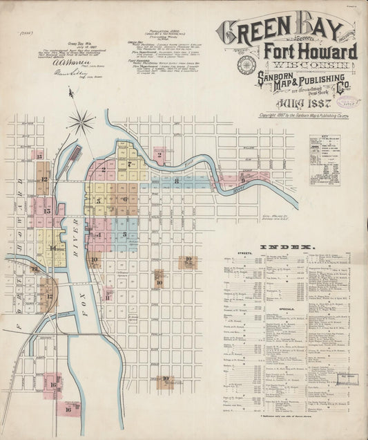 Green Bay, Brown County, Wisconsin (1887) – Sanborn Fire Insurance Map – Map View