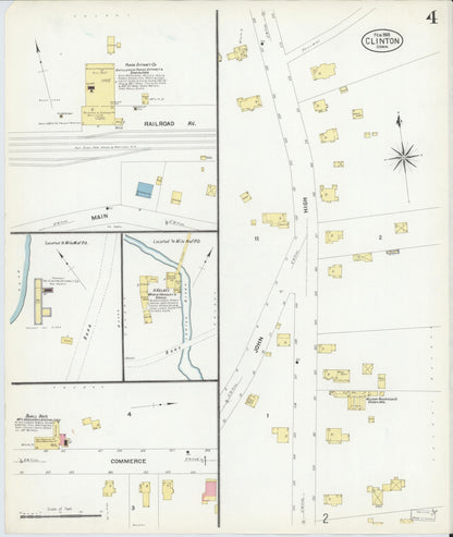 Sanborn Fire Insurance Map from Clinton, Middlesex County, Connecticut (1908), Sheet #0004 - Complete Map Set gallery image, historic Sanborn map, vintage wall art, Connecticut Connecticut