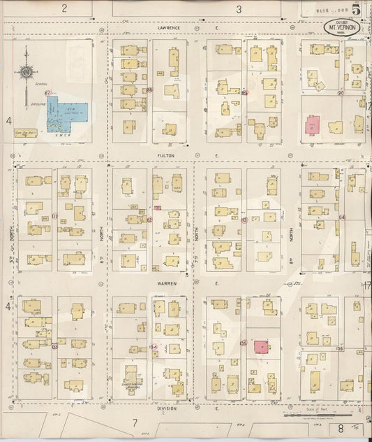 Sanborn Fire Insurance Map from Mount Vernon, Skagit County, Washington (1948), Sheet #0005 - Historic Sanborn Fire Insurance Map Print, vintage old map wall art, antique decor, genealogy gift, Washington Washington map