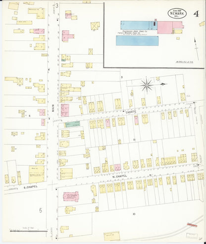 Sanborn Fire Insurance Map from Newark, New Castle County, Delaware (1907), Sheet #0004 - Complete Map Set gallery image, historic Sanborn map, vintage wall art, Delaware Delaware