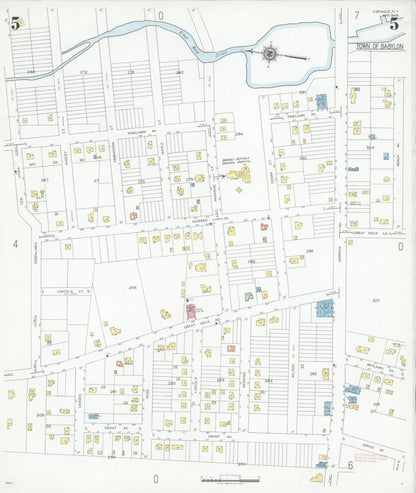Sanborn Fire Insurance Map from Copiague, Suffolk County, New York (1948), Sheet #0005 - Complete Map Set gallery image, historic Sanborn map, vintage wall art, New York New York