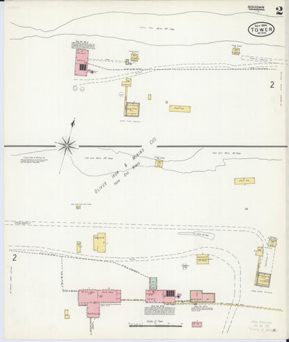 Sanborn Fire Insurance Map from Tower, Saint Louis County, Minnesota (1904), Sheet #0002 - Complete Map Set gallery image, historic Sanborn map, vintage wall art, Minnesota Minnesota