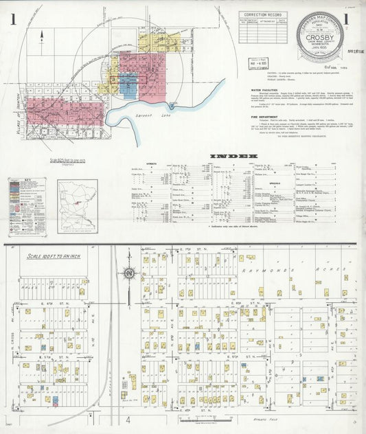 Sanborn Fire Insurance Map from Crosby, Crow Wing County, Minnesota. (1935) – Map View