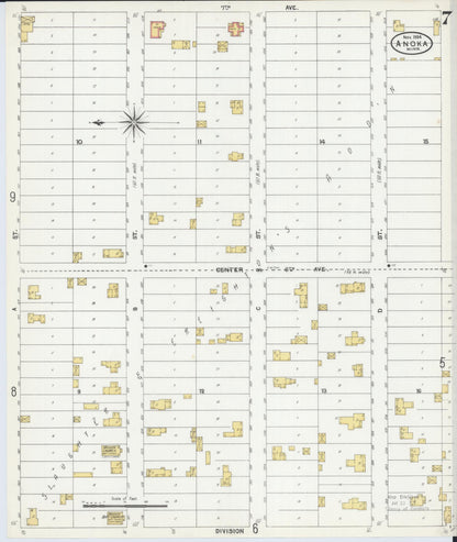 Sanborn Fire Insurance Map from Anoka, Anoka County, Minnesota (1904), Sheet #0007 - Complete Map Set gallery image, historic Sanborn map, vintage wall art, Minnesota Minnesota