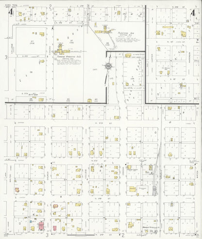 Sanborn Fire Insurance Map from Roby, Fisher County, Texas (1935), Sheet #0004 - Complete Map Set gallery image, historic Sanborn map, vintage wall art, Texas Texas