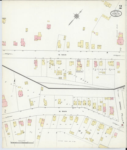 Sanborn Fire Insurance Map from Ionia, Ionia County, Michigan (1914), Sheet #0002 - Complete Map Set gallery image, historic Sanborn map, vintage wall art, Michigan Michigan