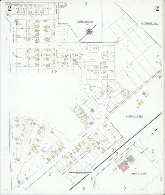 Sanborn Fire Insurance Map from Carroll, Fairfield County, Ohio (1946), Sheet #0002 - Historic Sanborn Fire Insurance Map Print, vintage old map wall art, antique decor, genealogy gift, Ohio Ohio map