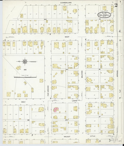 Sanborn Fire Insurance Map from Caldwell, Noble County, Ohio (1911), Sheet #0002 - Complete Map Set gallery image, historic Sanborn map, vintage wall art, Ohio Ohio