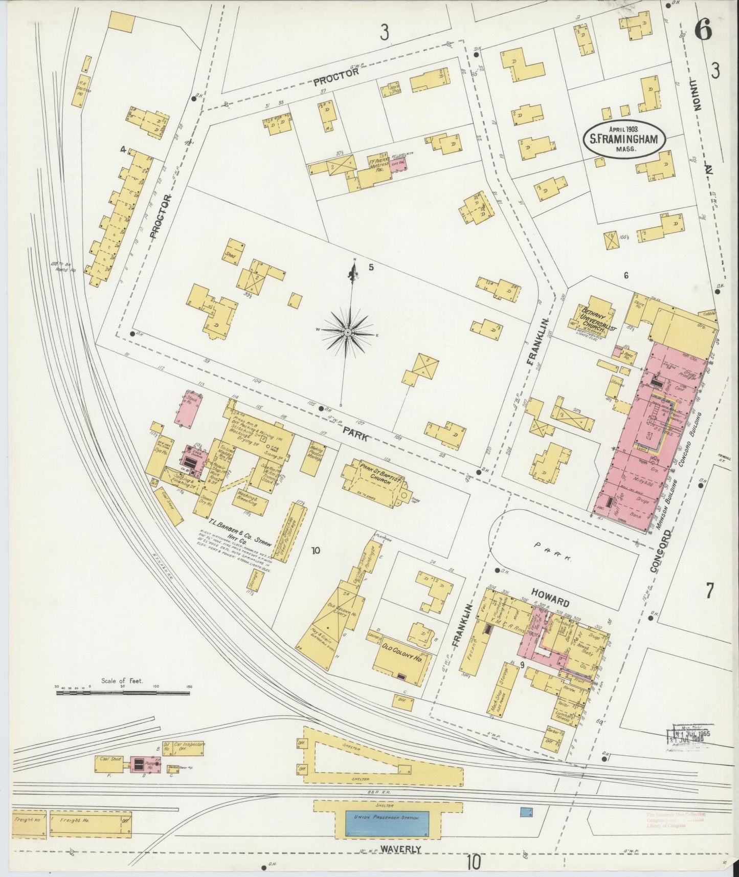 Sanborn Fire Insurance Map from South Farmington, Middlesex County, Massachusetts (1903), Sheet #0006 - Complete Map Set gallery image, historic Sanborn map, vintage wall art, Massachusetts Massachusetts