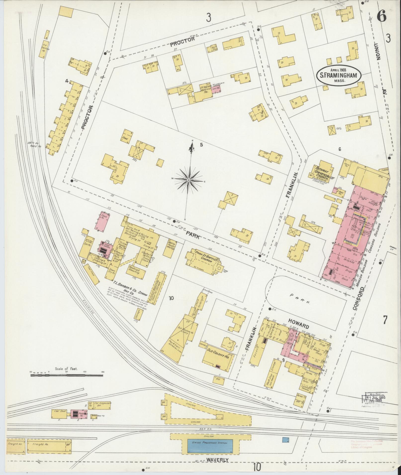 Sanborn Fire Insurance Map from South Farmington, Middlesex County, Massachusetts (1903), Sheet #0006 - Complete Map Set gallery image, historic Sanborn map, vintage wall art, Massachusetts Massachusetts