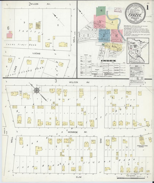 Sanborn Fire Insurance Map from Frazee, Becker County, Minnesota. (1914) – Map View