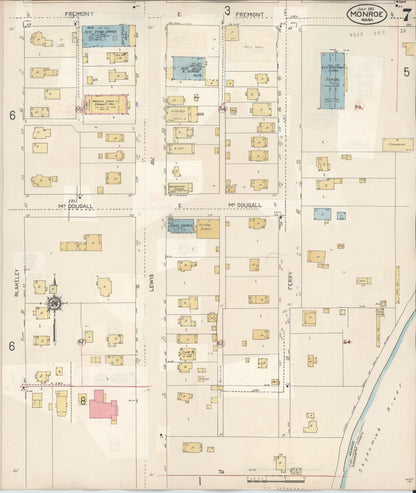 Sanborn Fire Insurance Map from Monroe, Snohomish County, Washington (1942), Sheet #0007 - Complete Map Set gallery image, historic Sanborn map, vintage wall art, Washington Washington