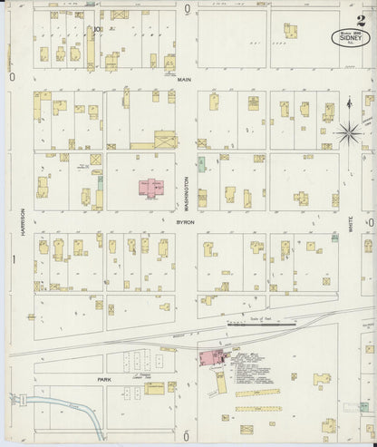 Sanborn Fire Insurance Map from Sidney, Champaign County, Illinois (1898), Sheet #0002 - Historic Sanborn Fire Insurance Map Print, vintage old map wall art, antique decor, genealogy gift, Illinois Illinois map