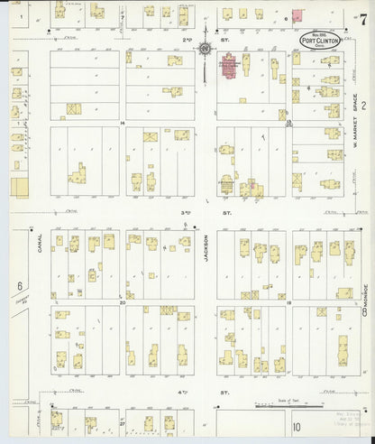 Sanborn Fire Insurance Map from Port Clinton, Ottawa County, Ohio (1910), Sheet #0007 - Complete Map Set gallery image, historic Sanborn map, vintage wall art, Ohio Ohio