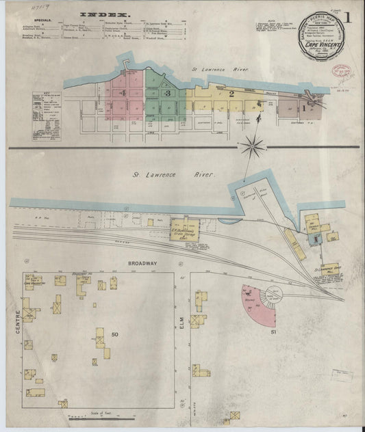Sanborn Fire Insurance Map from Cape Vincent, Jefferson County, New York. (1895) – Historic Sanborn Fire Insurance Map Print